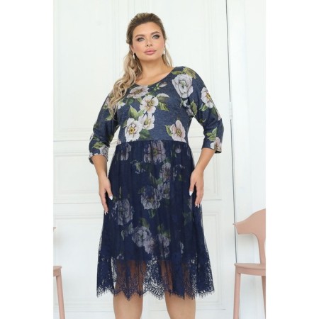 Women's dress, size 60, blue color-9