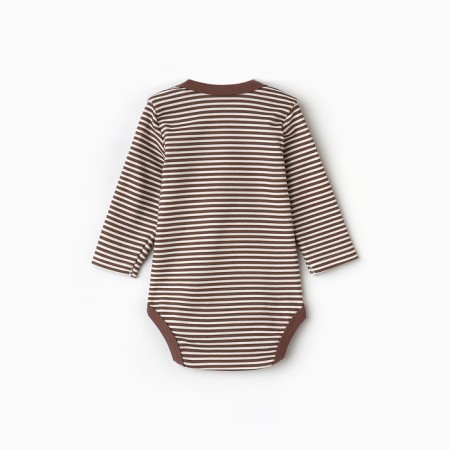 Body baby with a long sleeve "Bear", beige color, height 80-4