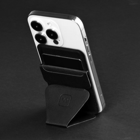 Windigo magnetic wallet, Magsafe support, for iPhone 12/13/14/15, graphite black-15