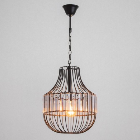 Bayerlux "Grelin" chandelier E27 40W black 30x30x70 cm-1
