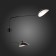 Wall lamp ST LUCE. SL305.401.02. SPRUZZO. 2x60 watts, e27, 18x75 cm, black color