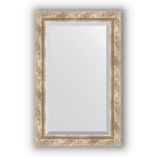 Mirror with fatset in the baguette frame - Provence with weaving 70 mm, 53 x 83 cm, evoForm