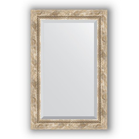 Mirror with fatset in the baguette frame - Provence with weaving 70 mm, 53 x 83 cm, evoForm