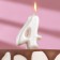 Candle for Cake "Oval" Number "4", large, pearl, 5.5 cm