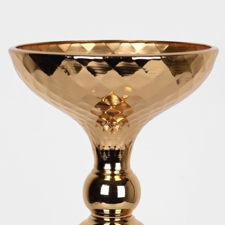 Summary Metal for 1 candle "Richard" Color Gold 12.5 x 12.5 x 37.5 cm-4