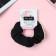 Hair elastic band "Orbit" classic edge, 10 cm, black and white