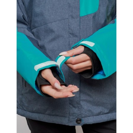 Ski jacket female winter, size 52, green color-11