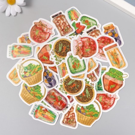 Stickers for creativity "Home blanks" embossing gold set 48 pcs 9x7x0.8 cm-2