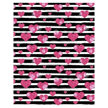 Pillow Cut "Hearts and stripes, decorative, size 16x45 cm-1