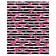 Pillow Cut "Hearts and stripes, decorative, size 16x45 cm