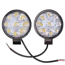 Farah LED SkyWay Off Road, 12 V/24 V, 27 W, 6000 K, 9 diodes, 2 pcs, 84x84 (100) x17 mm