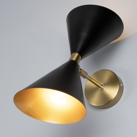 Sconces "Murano" 2he27 40W black and gold 16x26x40 cm-1