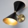 Sconces "Murano" 2he27 40W black and gold 16x26x40 cm