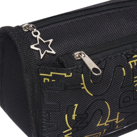 Penal soft 2 compartments, 80 x 210 x 65 mm, voluminous, calligrata, black-3