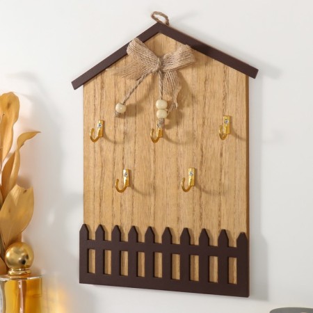 Decorative woods "House with a bow" 18x25 cm-1