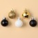 Christmas balls New Year, for the New Year, plastic, d = 3 cm, 16 pcs., Black, gold, white color