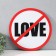 Decorative sign (poster) "love" 32x32 cm, plastic