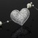 Application "Heart", 3.7 × 2.8 cm, 10 pcs, silver color