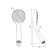 Shower watering can Milardo 3803F87M18, 3 modes, chrome