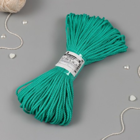 Knitted polypropylene 3 mm green cord 50m-1