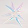 Foil ball 27 "Star 3d", color transparent mother -of -pearl gradient