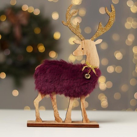 New Year's decor with backlight "Deer" 17 × 5 × 24 cm, purple-2