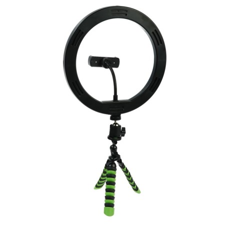 LED ring lamp on a tripod Luazon CB-32, 10 "(26 cm), 20 watts, tripod 20 cm h-Z-2