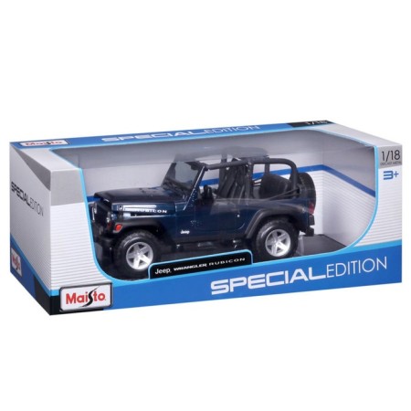 MASTO DIE-CAST Jeep Wrangler Rubicon, opening doors, 1:18, dark blue color-11