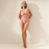 Swimsuit female adhesive minku color pink size 44