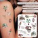 Tattoo on the body color "Folk art" 18x11 cm