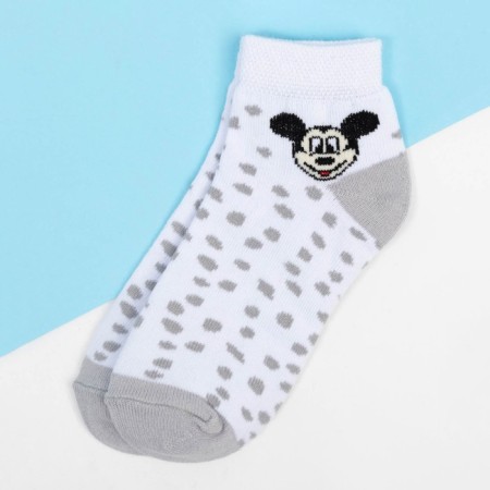 Socks Mickey Mouse, White, 12-14 cm