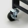 Folding rack on wheels, 2 shelves, 71.5 × 34 × 55, black matte color