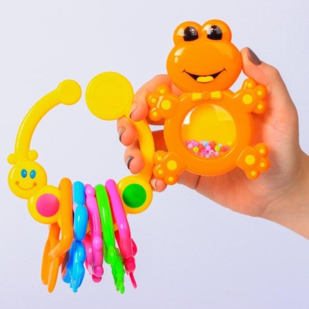A set of rattles "Frog and caterpillar - chain", 2 pcs., Baby-7