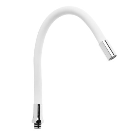 Pour for the Zein mixer, 3/4 ", flexible, silicone, stainless steel, 50cm, plastic grid, white-3