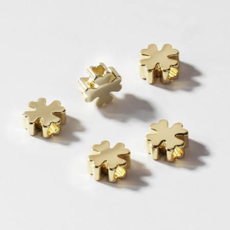 Bus-undergraduate Rod "Clover", 5 × 5 mm, D (HB) = 2mm, (set 10 pcs.), Color gold