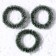 Decor "New Year's Wreath", set of 3 pcs., Size 1 pc. -6.5 cm, the color is light green