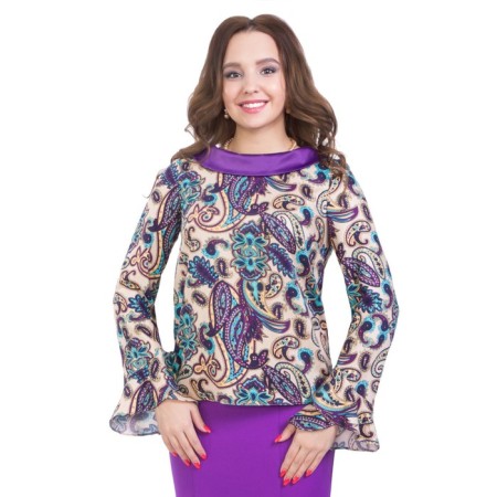 Female blouse, size 46, purple color
