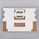 Box for cake 2 windows, with handles, white, 28 x 28 x 20 cm