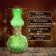 Kerosene lamp decorative green 8.5x8.5x19 cm
