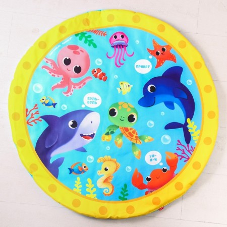 Developing rug with arcs "Sea Animals", 85x85 cm, Baby Me-4