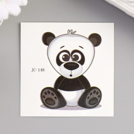 Tattoo on the body color "Baby Panda" 6x6 cm