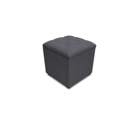 Puff with a lid and weighting, 400 × 400 × 420 mm, Savana plus matting, Grafit color