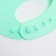 Bibslate for feeding silicone with pockets, turquoise color