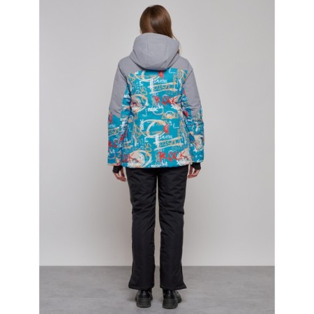 Ski jacket female winter, size 44, blue color-4
