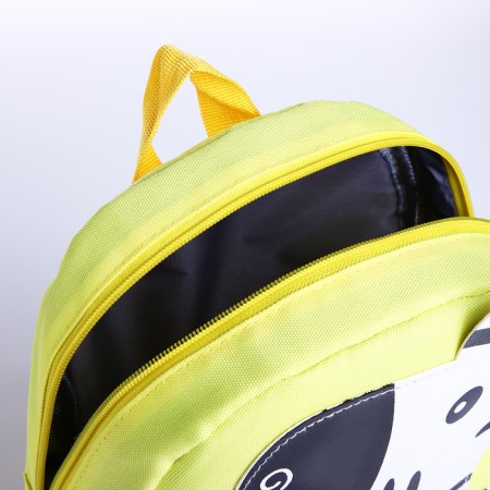 Children's backpack on lightning, 1 outer pocket, yellow color-5