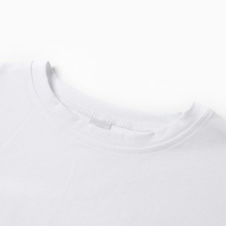 Baby T -shirt with a lowered shoulder, white color, height 140 cm-1