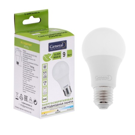 LED LED General Glden, Wa60, E27, 9 W, 230 W, 4000 K