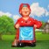 Garden figure "Mother -in -law with a broom average" 59x40x25cm mix
