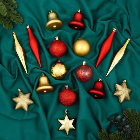 Set of jewelry plastic 30 pcs "Fun Assorted" red gold