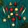 Set of jewelry plastic 30 pcs "Fun Assorted" red gold